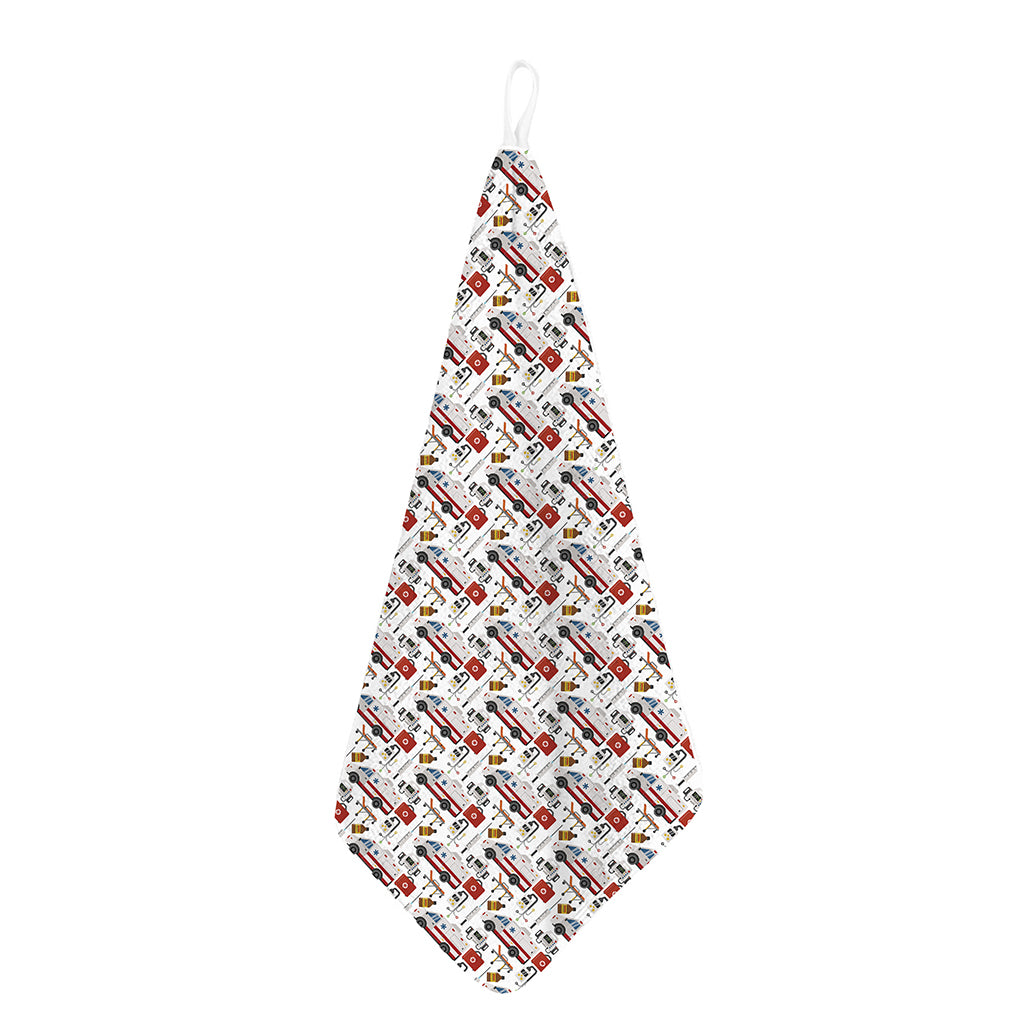EMS Paramedic Pattern Print Hand Towel