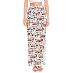 EMS Paramedic Pattern Print High Slit Maxi Skirt