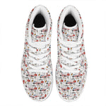 EMS Paramedic Pattern Print High Top Leather Sneakers