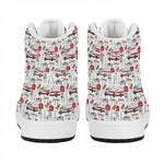 EMS Paramedic Pattern Print High Top Leather Sneakers