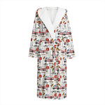 EMS Paramedic Pattern Print Hooded Bathrobe