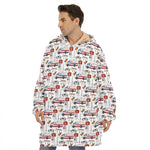 EMS Paramedic Pattern Print Hoodie Blanket