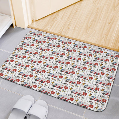 EMS Paramedic Pattern Print Indoor Door Mat