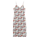 EMS Paramedic Pattern Print Jersey Midi Cami Dress