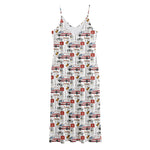 EMS Paramedic Pattern Print Jersey Midi Cami Dress