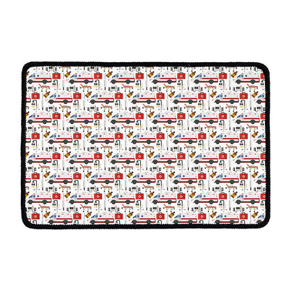 EMS Paramedic Pattern Print Kitchen Mat