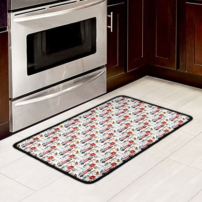 EMS Paramedic Pattern Print Kitchen Mat