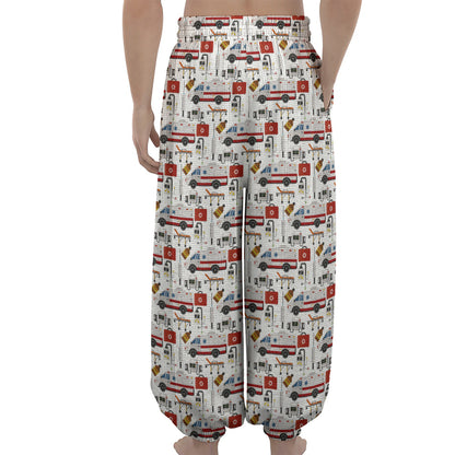 EMS Paramedic Pattern Print Lantern Pants