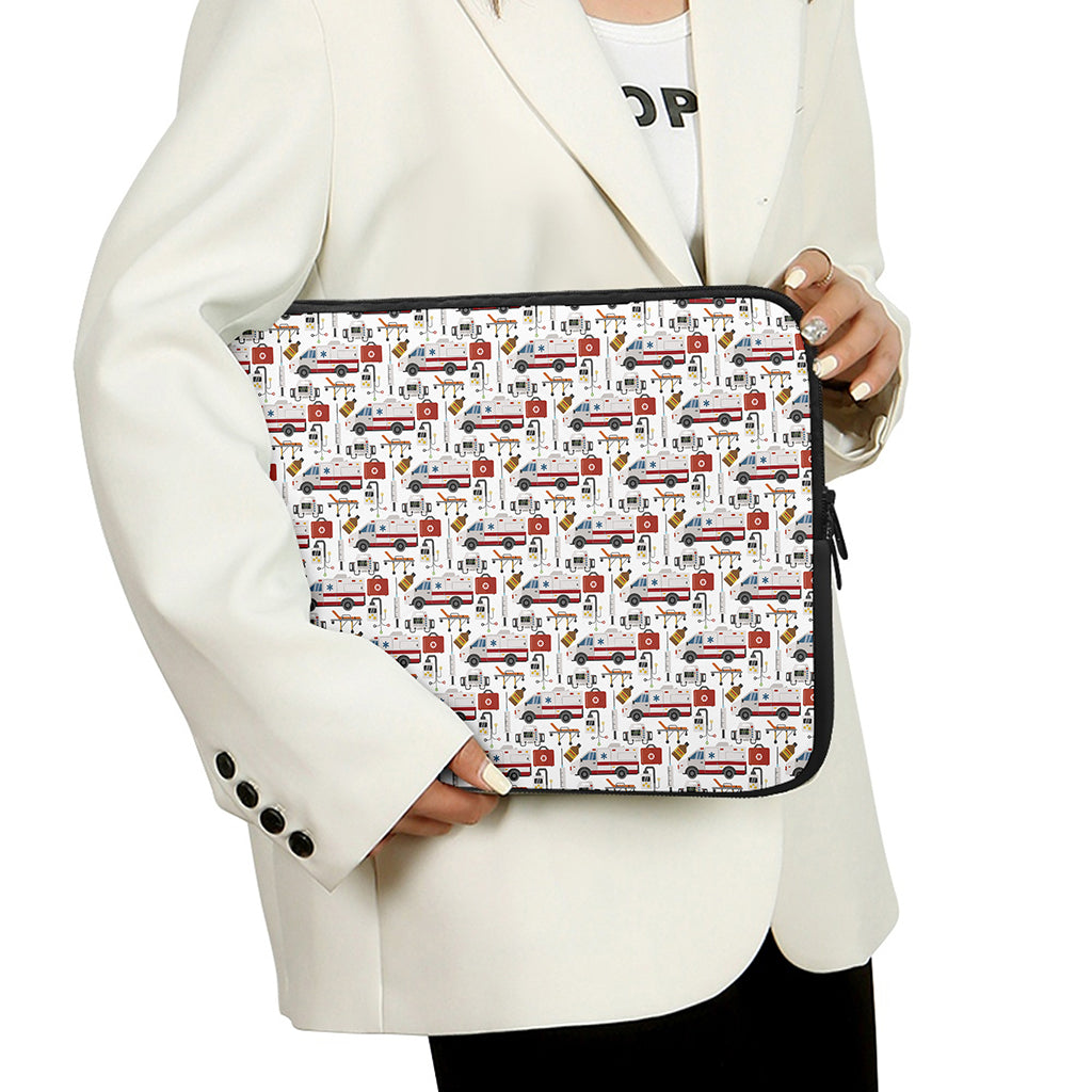 EMS Paramedic Pattern Print Laptop Sleeve