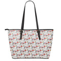 EMS Paramedic Pattern Print Leather Tote Bag With Zipper