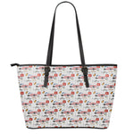 EMS Paramedic Pattern Print Leather Tote Bag