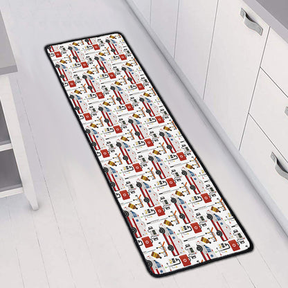 EMS Paramedic Pattern Print Long Kitchen Mat