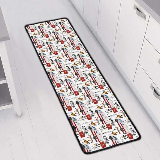 EMS Paramedic Pattern Print Long Kitchen Mat