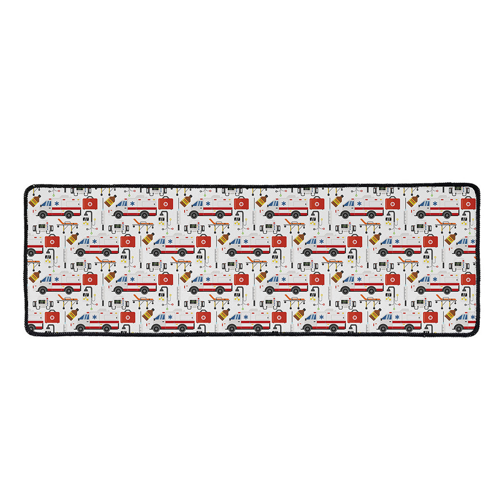 EMS Paramedic Pattern Print Long Kitchen Mat