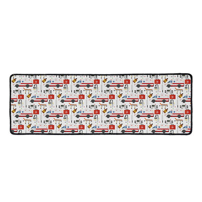 EMS Paramedic Pattern Print Long Kitchen Mat