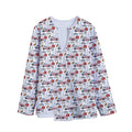 EMS Paramedic Pattern Print Long Sleeve Short Coat