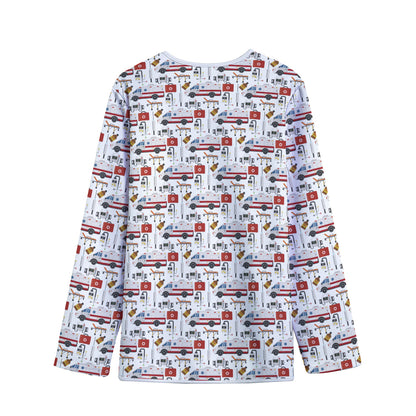 EMS Paramedic Pattern Print Long Sleeve Short Coat