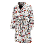EMS Paramedic Pattern Print Men's Bathrobe