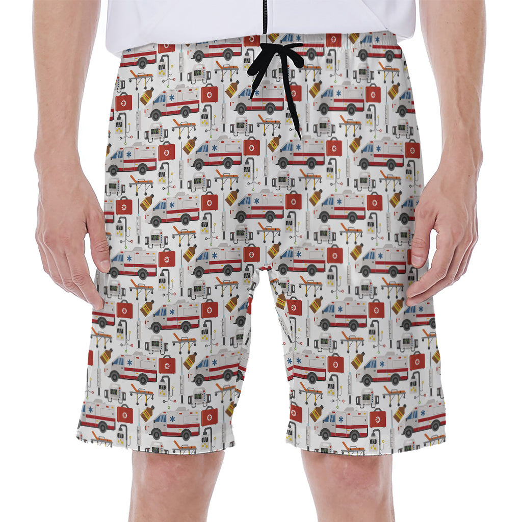 EMS Paramedic Pattern Print Men's Beach Shorts