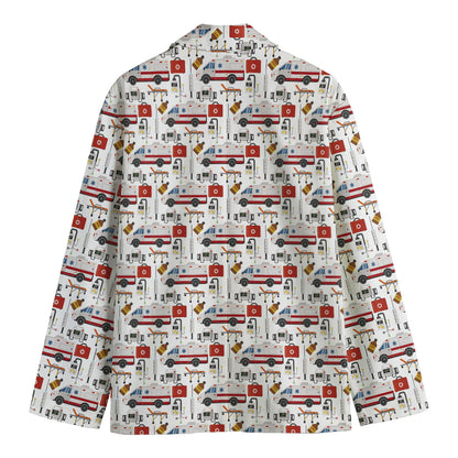 EMS Paramedic Pattern Print Men's Blazer