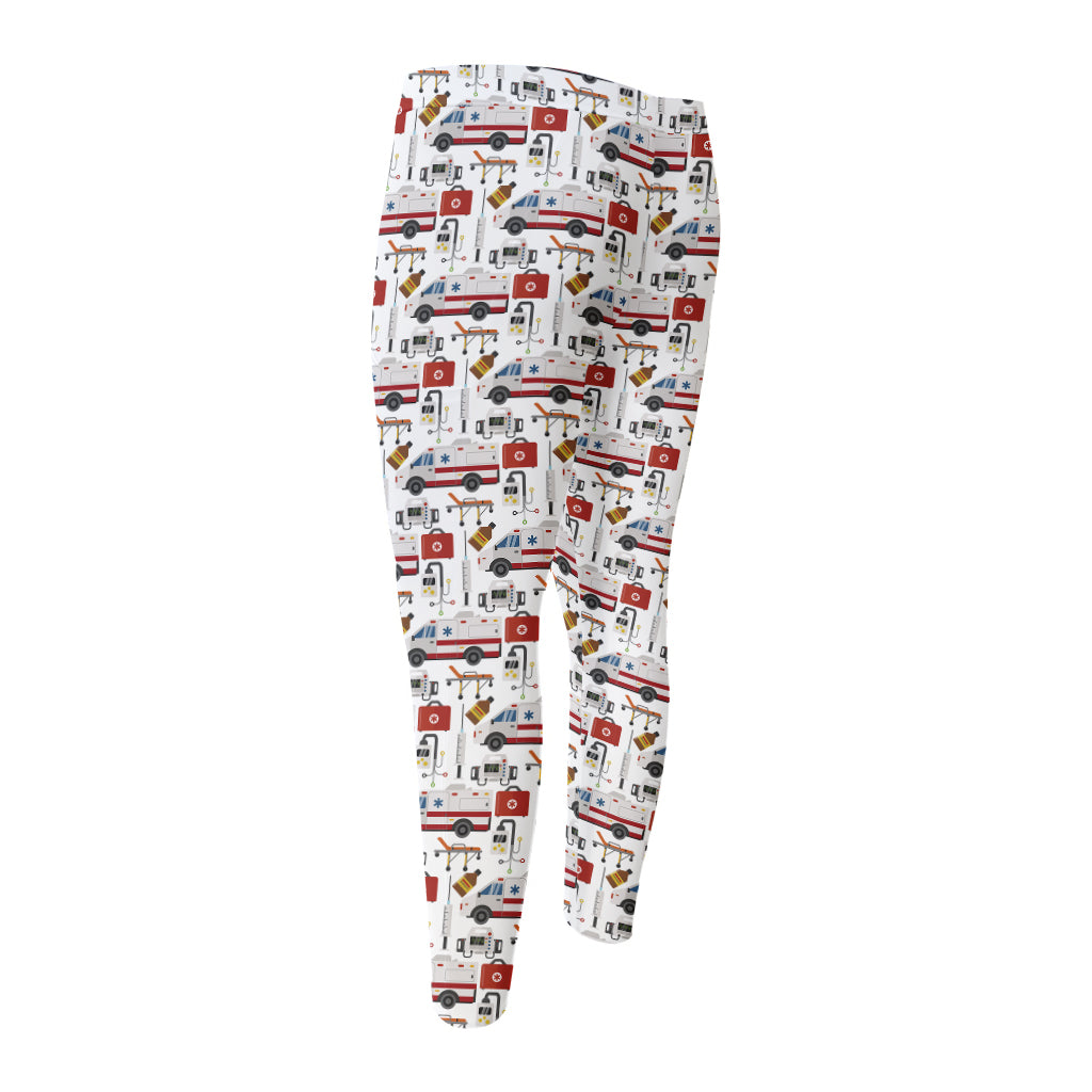 EMS Paramedic Pattern Print Men's Compression Pants