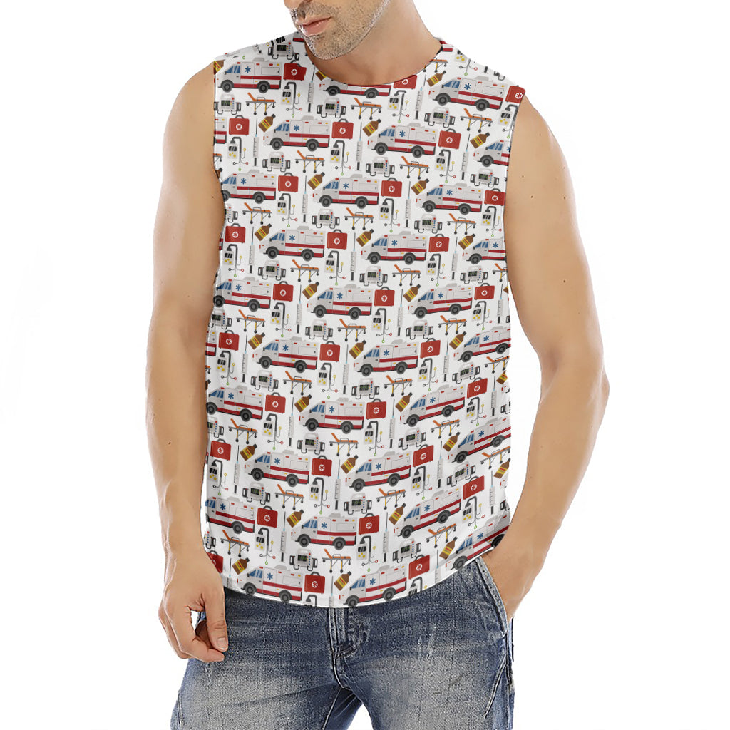 EMS Paramedic Pattern Print Men's Fitness Tank Top