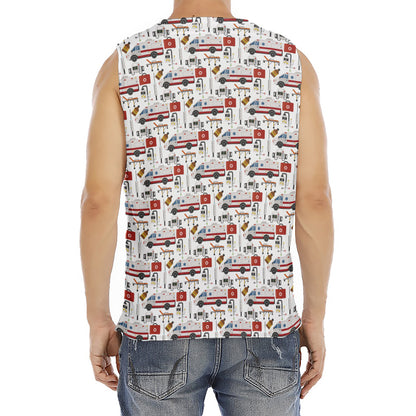 EMS Paramedic Pattern Print Men's Fitness Tank Top