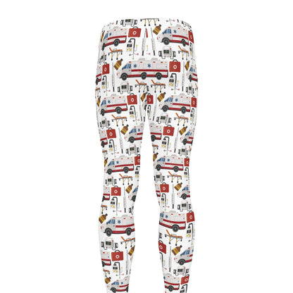 EMS Paramedic Pattern Print Men's leggings