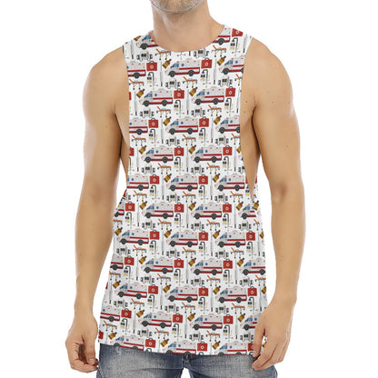 EMS Paramedic Pattern Print Men's Muscle Tank Top