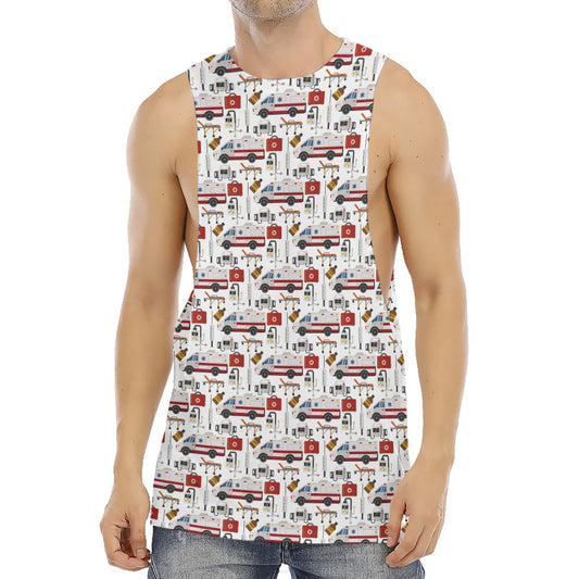 EMS Paramedic Pattern Print Men's Muscle Tank Top