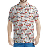 EMS Paramedic Pattern Print Men's Polo Shirt