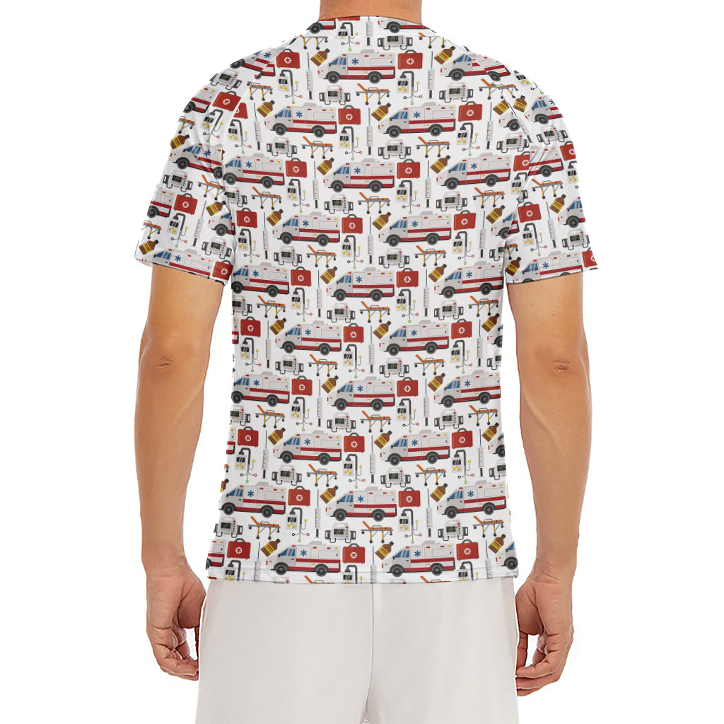 EMS Paramedic Pattern Print Men's Short Sleeve Rash Guard