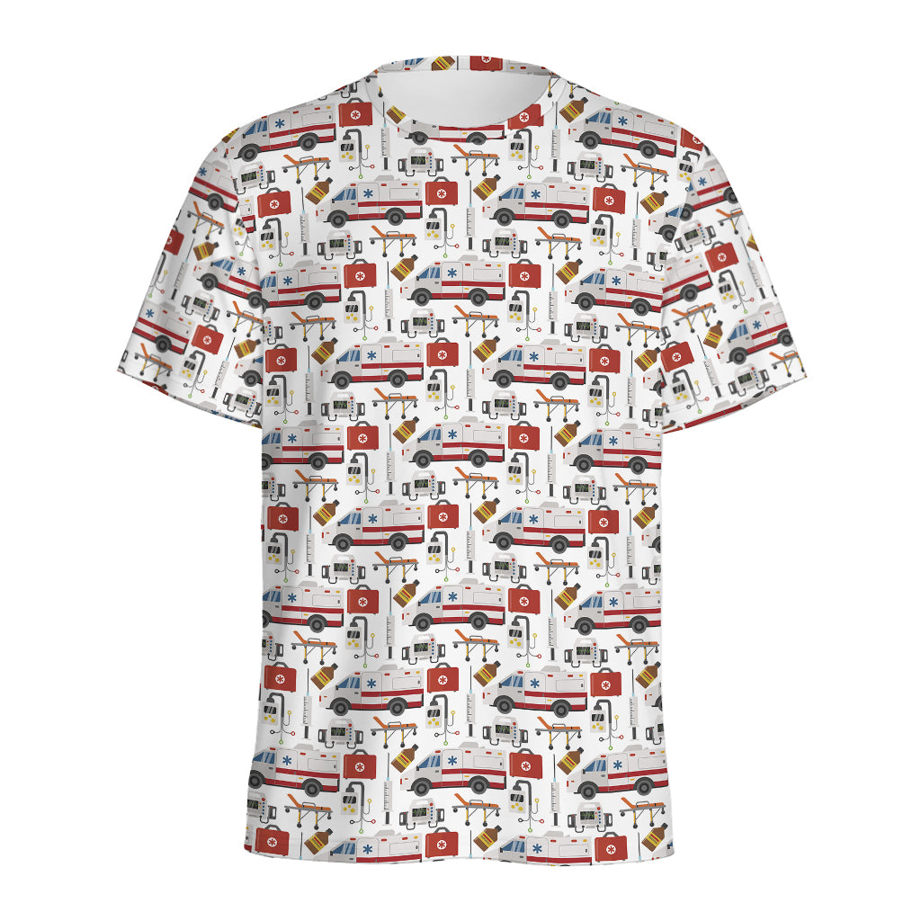 EMS Paramedic Pattern Print Men's Sports T-Shirt