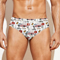 EMS Paramedic Pattern Print Men's Swim Briefs