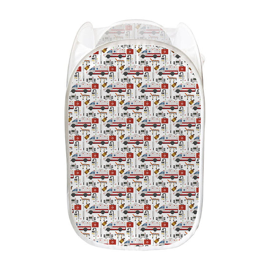 EMS Paramedic Pattern Print Mesh Laundry Hamper