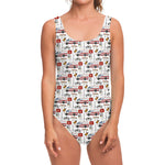 EMS Paramedic Pattern Print One Piece Swimsuit