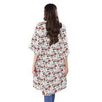 EMS Paramedic Pattern Print Open Front Beach Cover Up