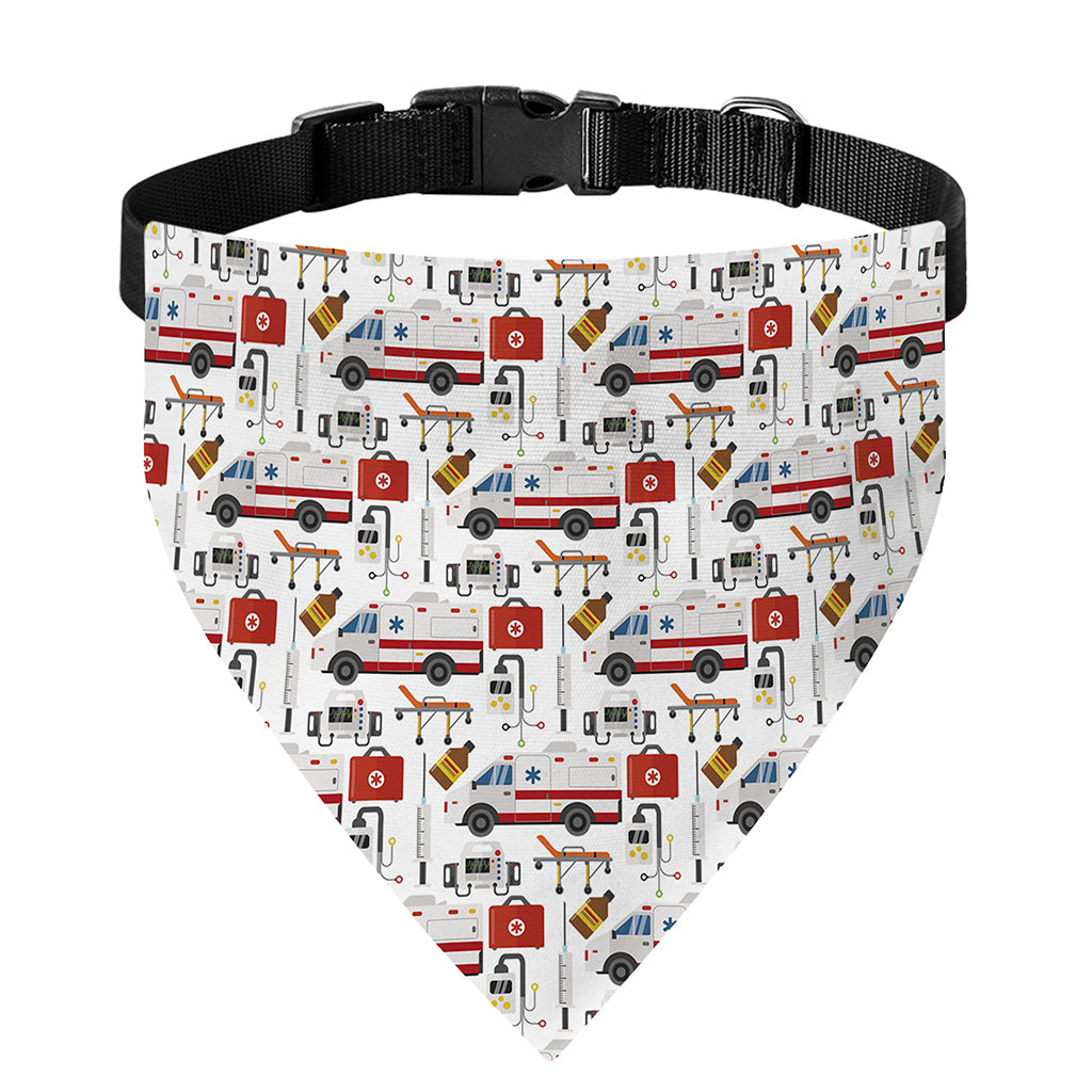 EMS Paramedic Pattern Print Over The Collar Dog Bandana