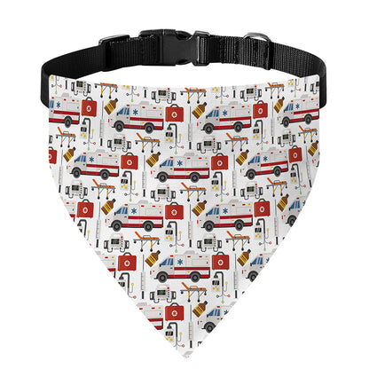 EMS Paramedic Pattern Print Over The Collar Dog Bandana