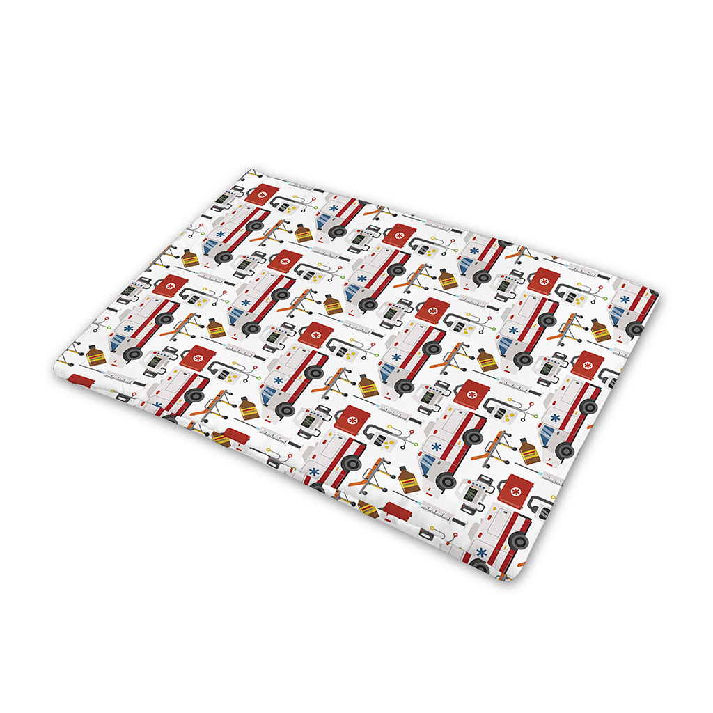 EMS Paramedic Pattern Print Pet Cooling Mat Cover