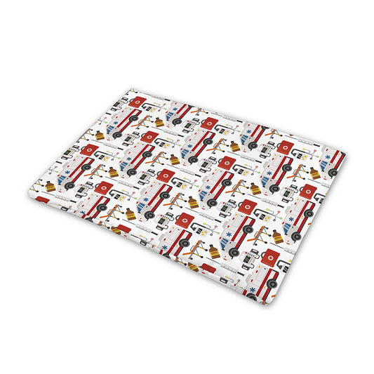 EMS Paramedic Pattern Print Pet Cooling Mat Cover