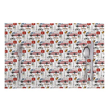 EMS Paramedic Pattern Print Placemat