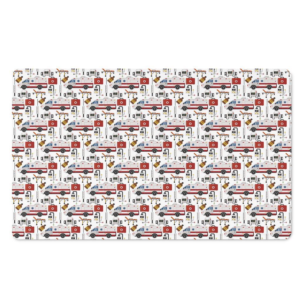 EMS Paramedic Pattern Print Polyester Doormat