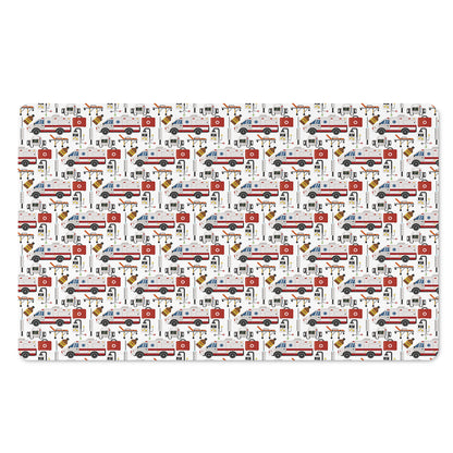 EMS Paramedic Pattern Print Polyester Doormat