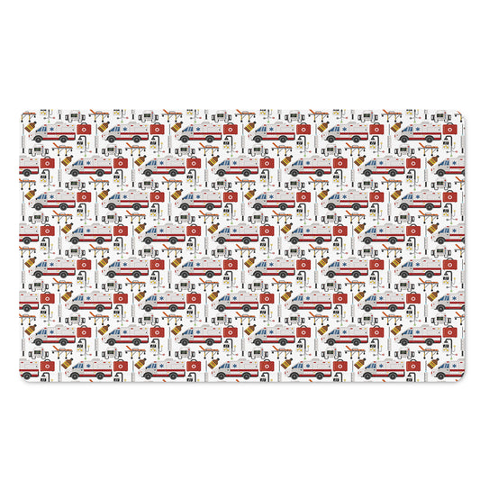 EMS Paramedic Pattern Print Polyester Doormat
