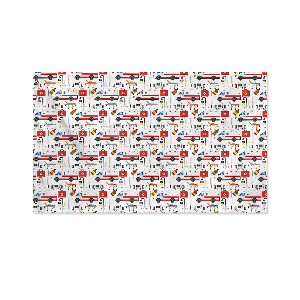 EMS Paramedic Pattern Print Polyester Flag