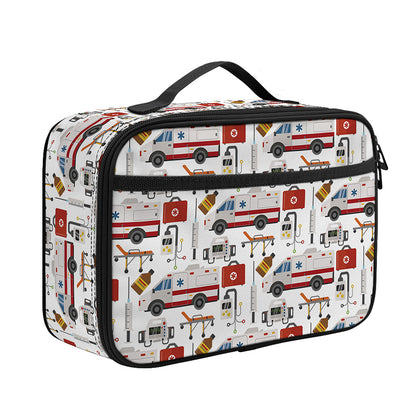 EMS Paramedic Pattern Print Portable Lunch Bag