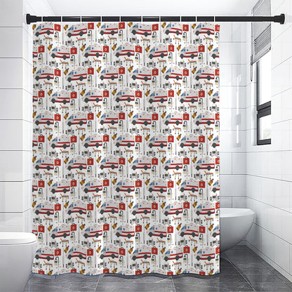 EMS Paramedic Pattern Print Premium Shower Curtain