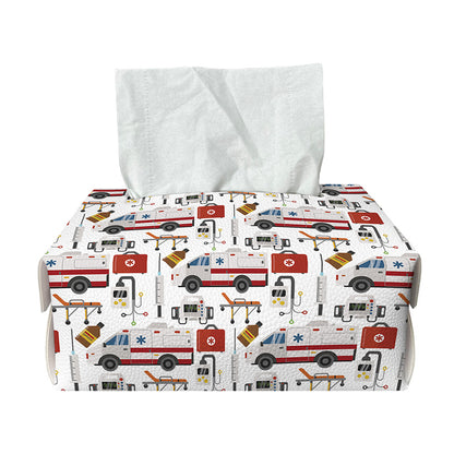 EMS Paramedic Pattern Print Rectangle Tissue Box Cover
