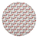 EMS Paramedic Pattern Print Round Blanket